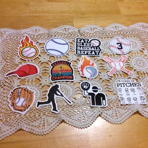 Baseball Stickers for cellphone, laptop, hydroflask, locker, team